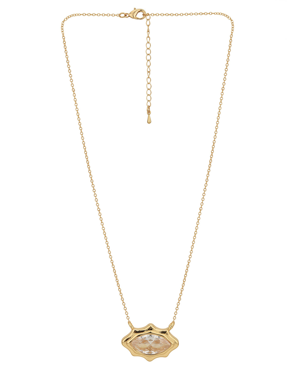 Gold Plated Crystal Fancy Necklace for women