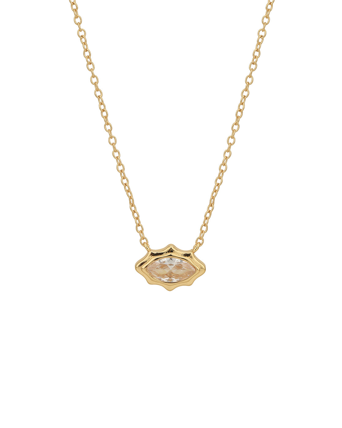 Gold Plated Crystal Fancy Necklace for women
