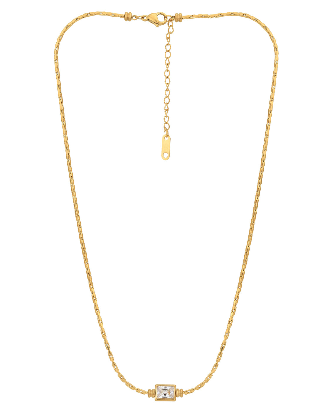 Gold Plated Crystal Fancy Necklace for women