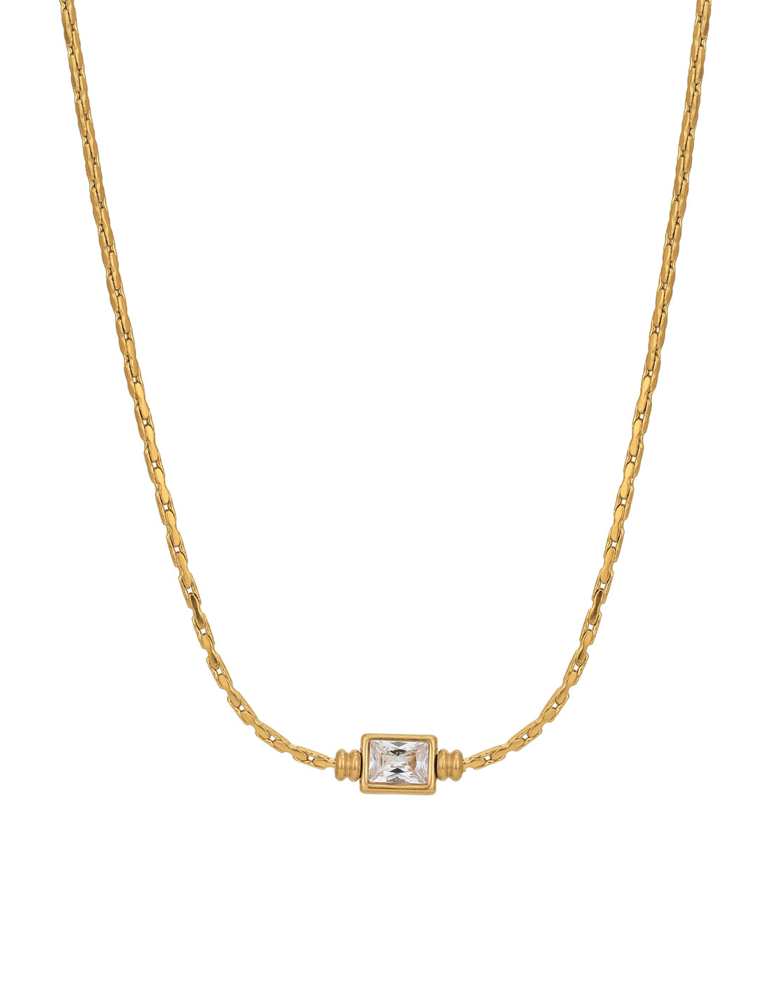 Gold Plated Crystal Fancy Necklace for women