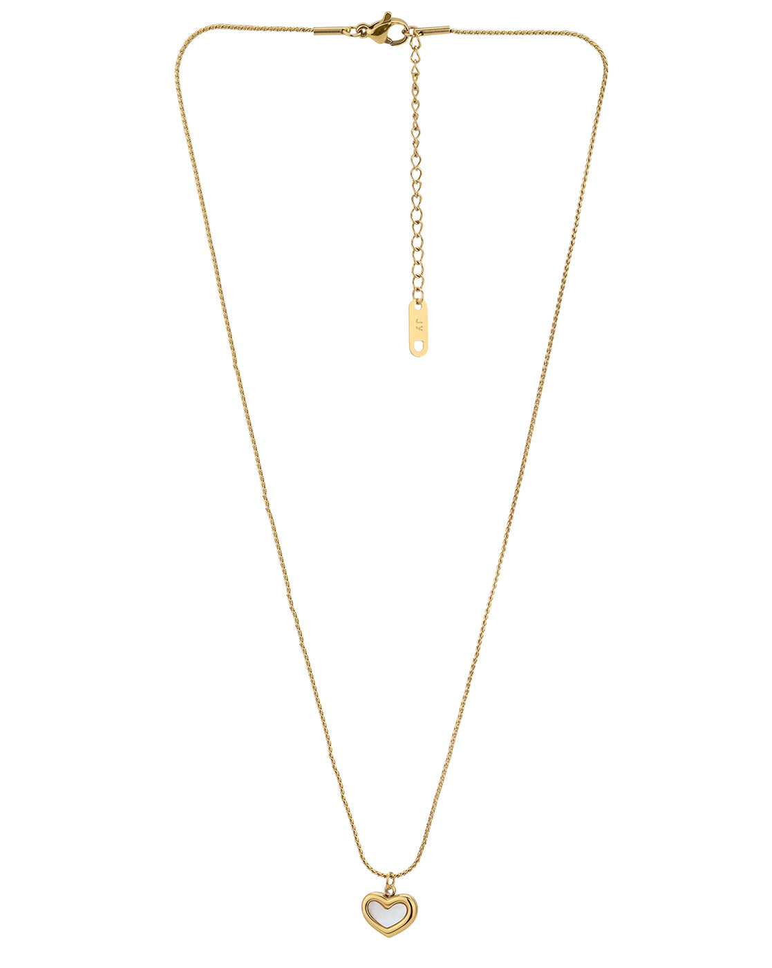 Gold Plated with Shell Heart Pendant and chain for women