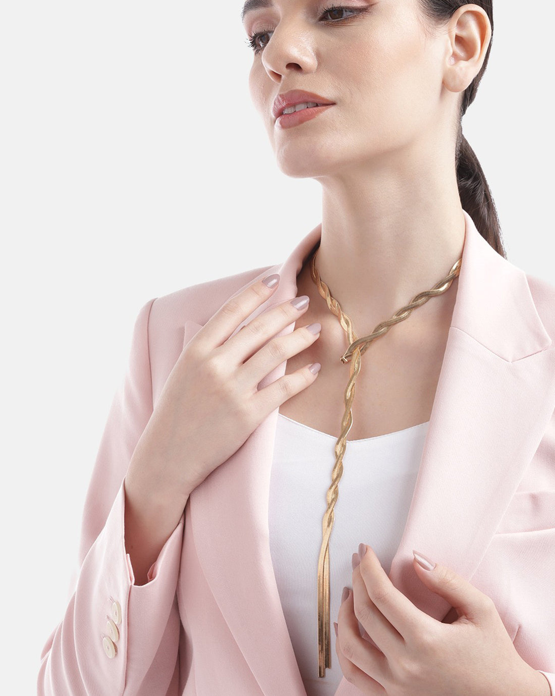 Rose Gold Plated Double Chain Necklace for women