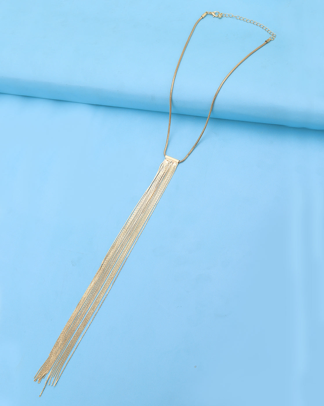 Rose Gold Plated Dangling Chain Lariat Neckalce for women