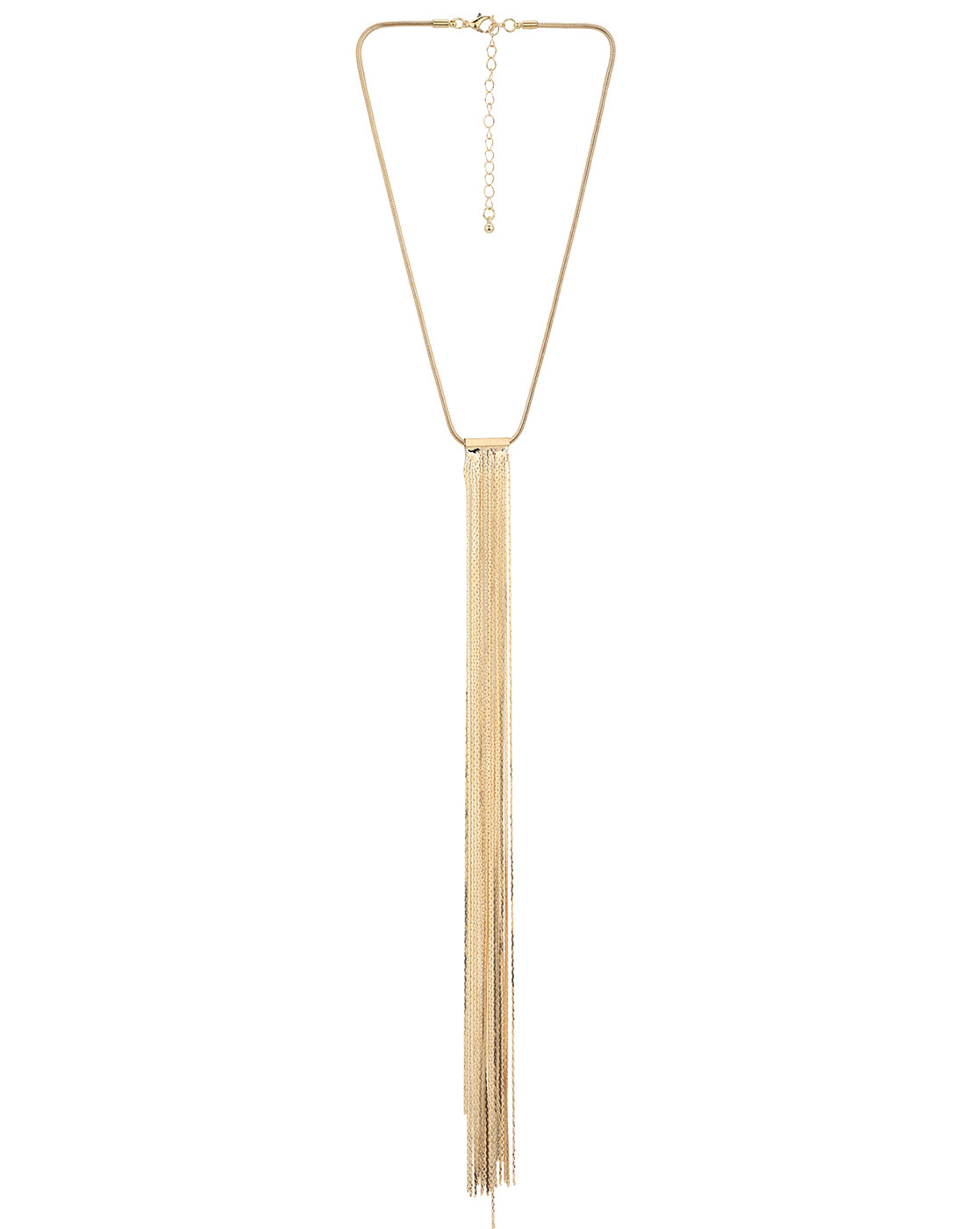Rose Gold Plated Dangling Chain Lariat Neckalce for women
