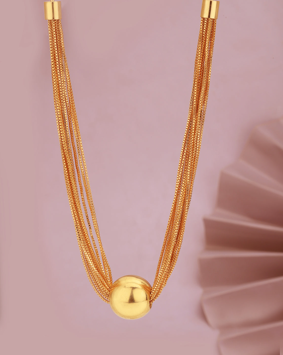 Rose Gold Plated with Ball Choker Necklace for women