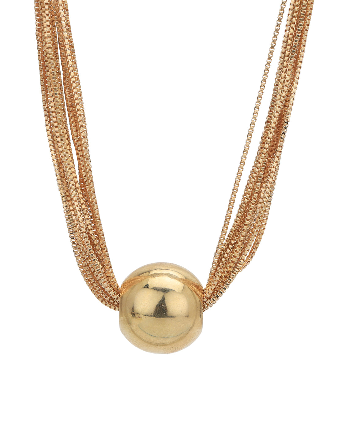 Rose Gold Plated with Ball Choker Necklace for women