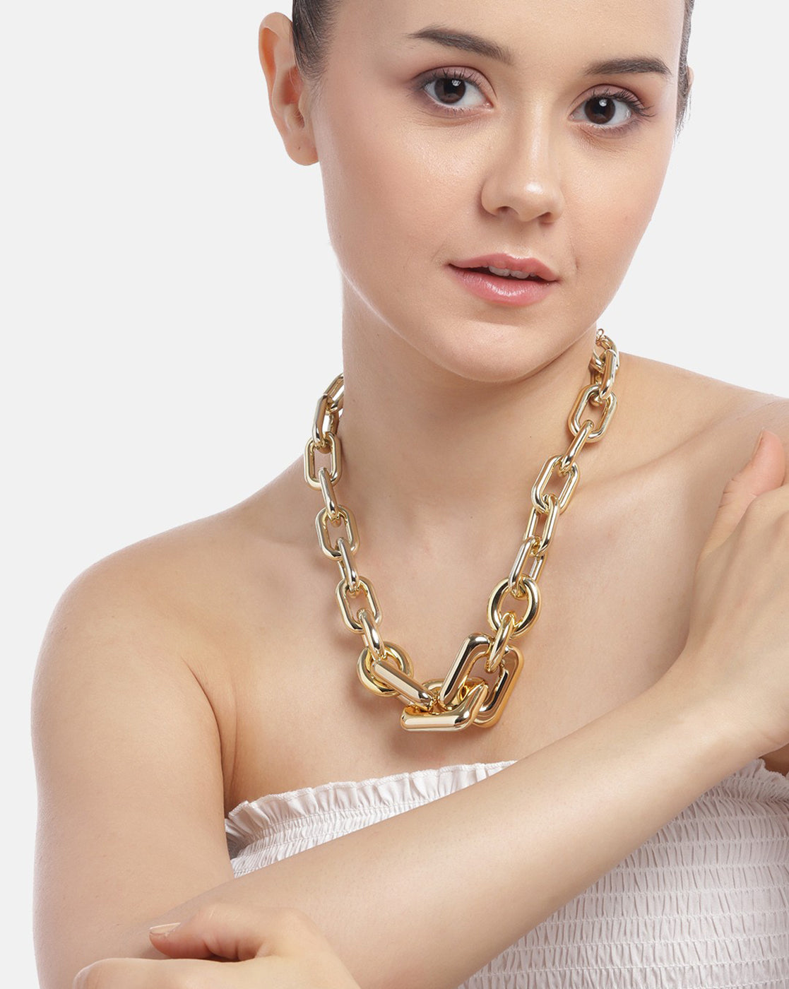 Gold Plated Link Necklace for women