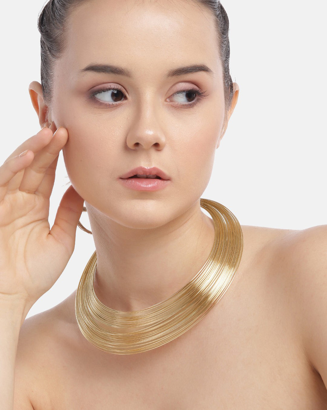 Gold Plated Fancy Choker Necklace for women