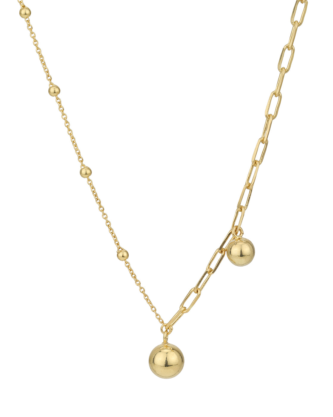 18kt Gold Plated with Dangling Ball Necklace