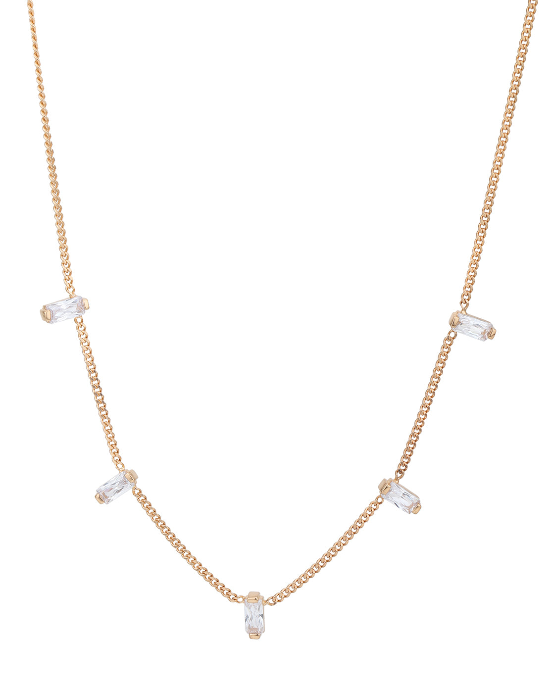 18kt Rose Gold Plated CZ Fancy Necklace