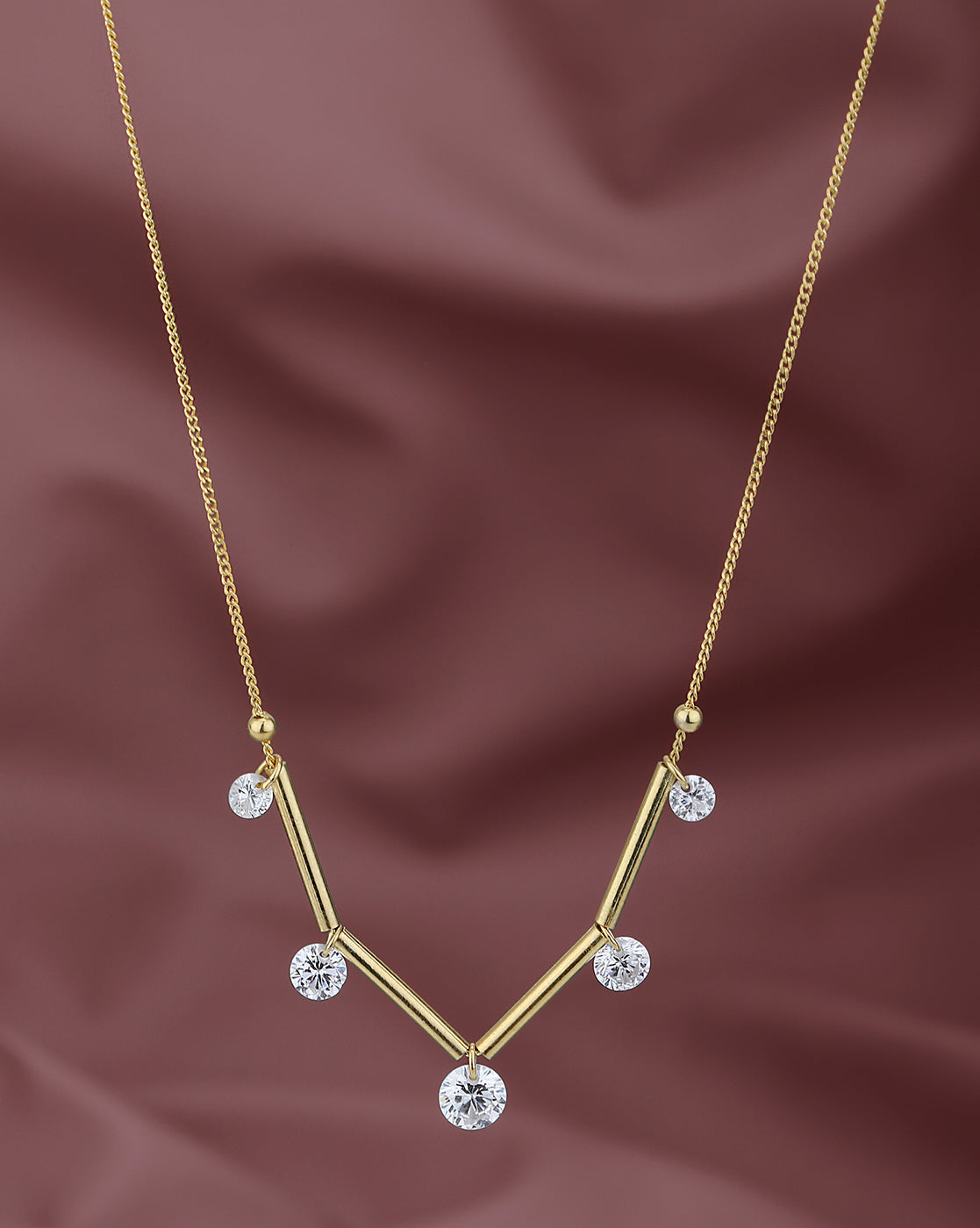18kt Gold Plated with CZ Fancy Necklace