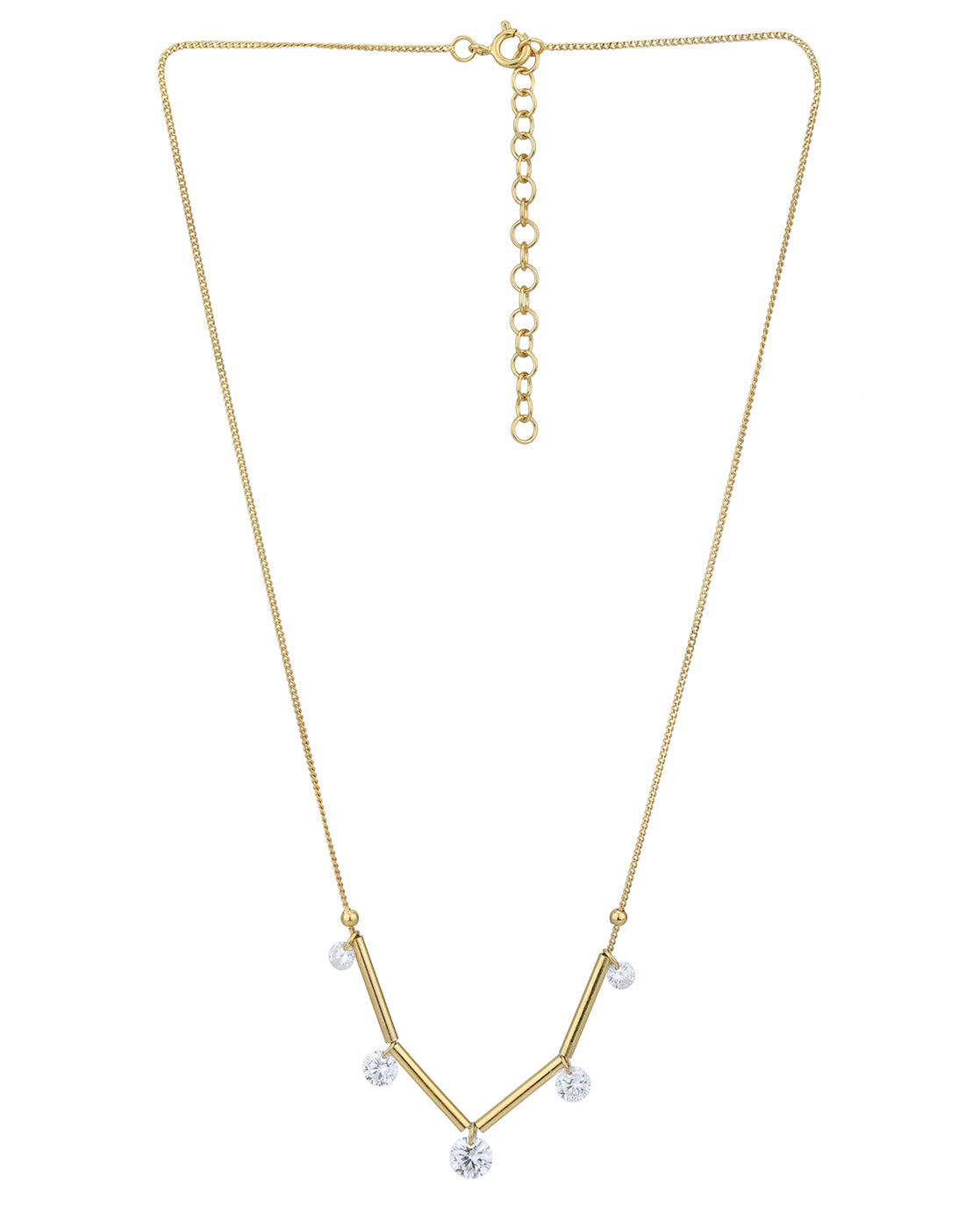 18kt Gold Plated with CZ Fancy Necklace