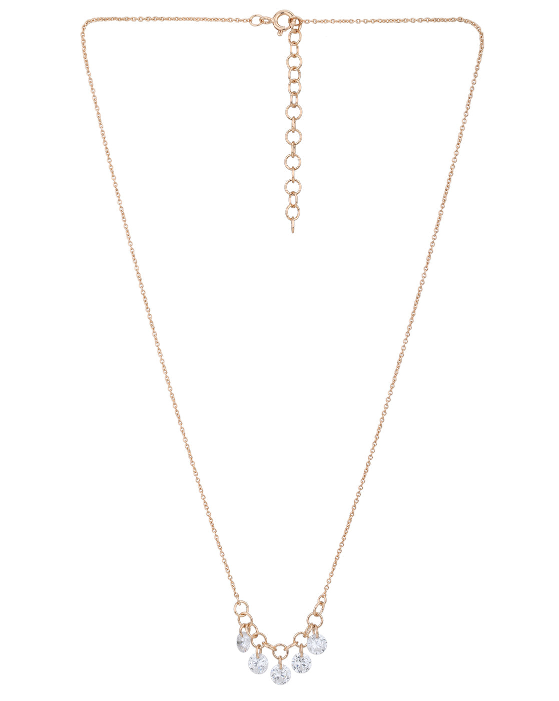 18kt Rose Gold Plated with CZ Necklace