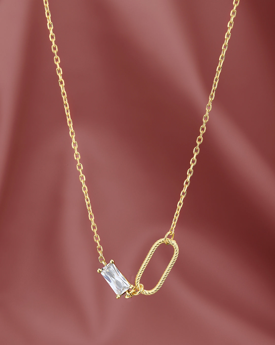 18kt Gold Plated with CZ Necklace