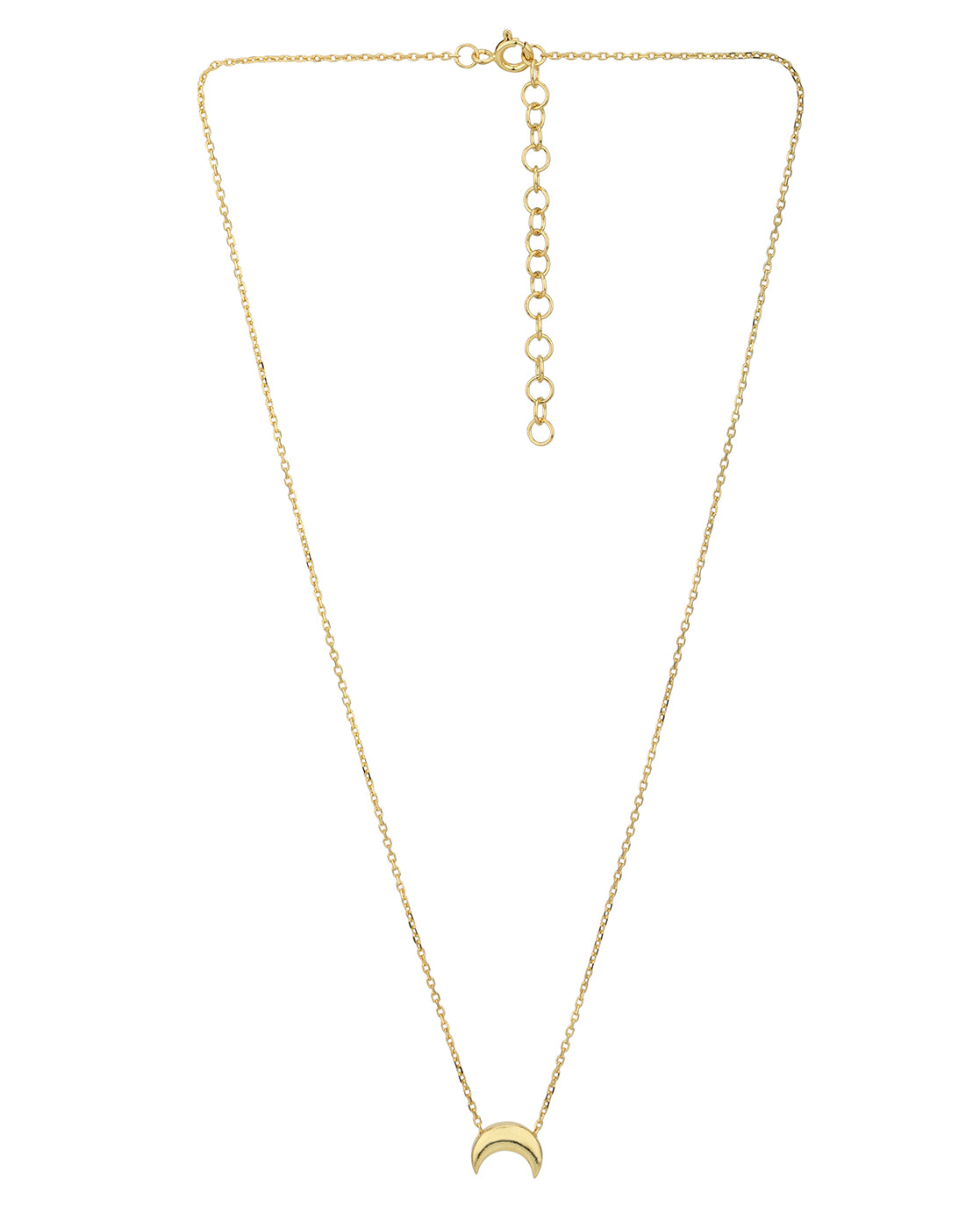 18kt Gold Plated Crescent Pendant and Chain