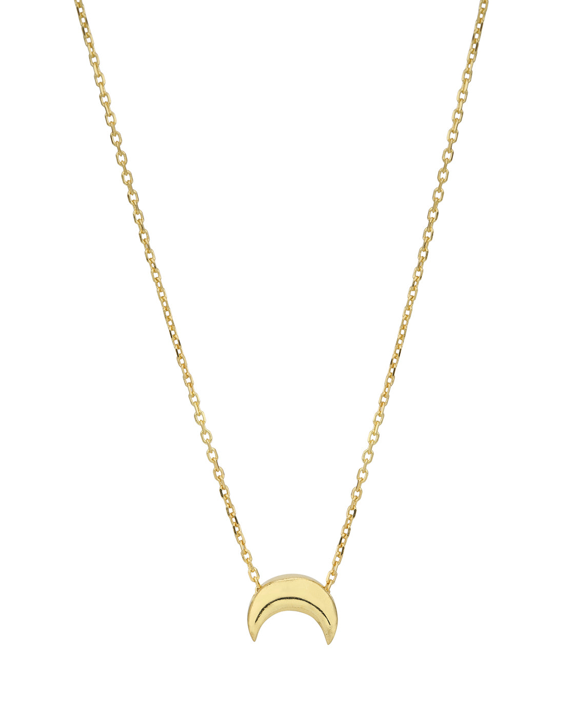 18kt Gold Plated Crescent Pendant and Chain