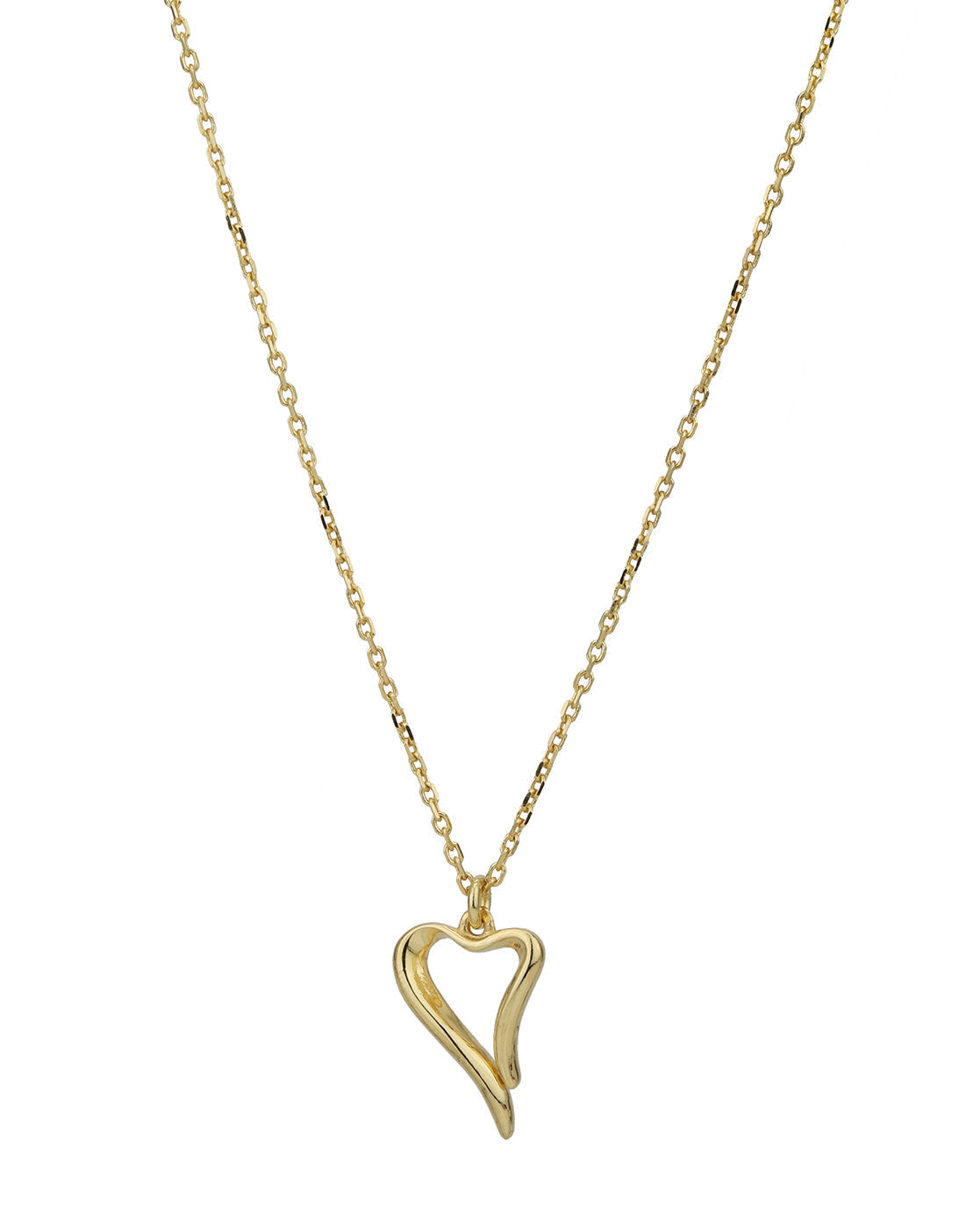 18kt Gold Plated Heart Pendant with Chain