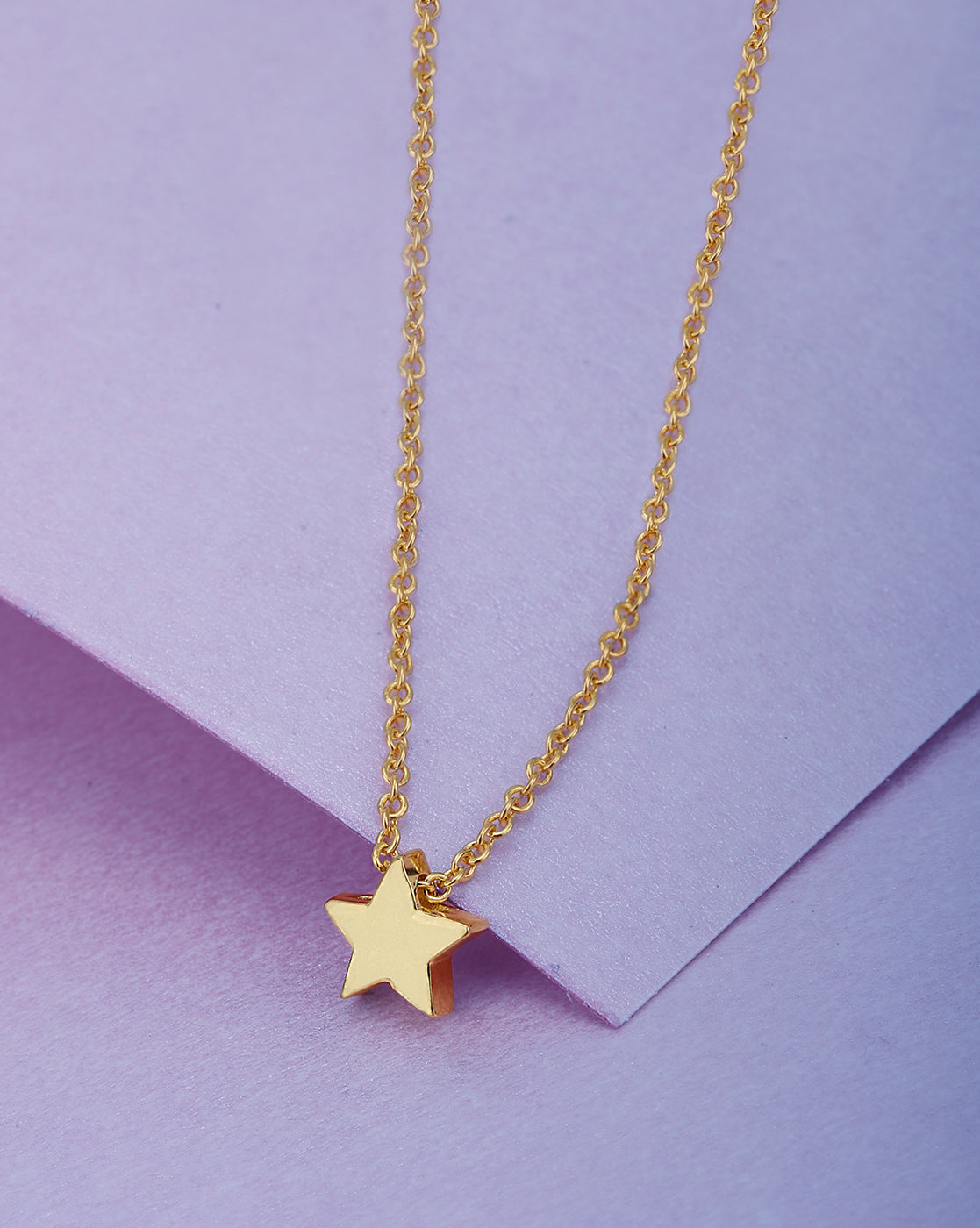 18kt Gold Plated Star Pendant and Chain