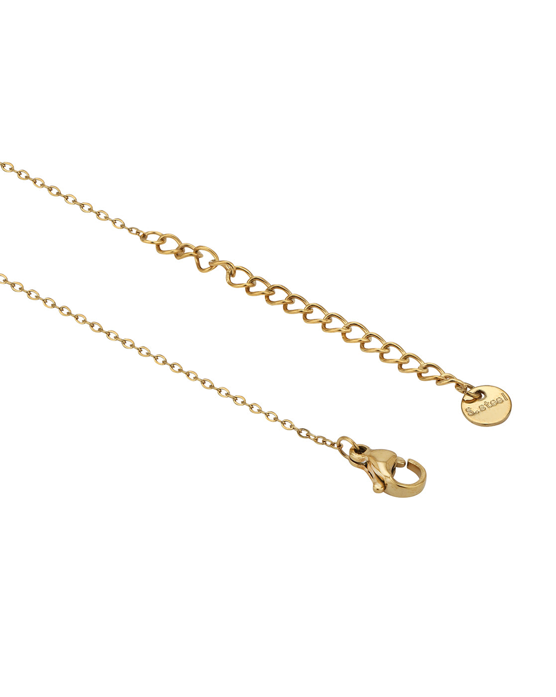 18kt Gold Plated Stainless Steel Heart Solitaire Necklace