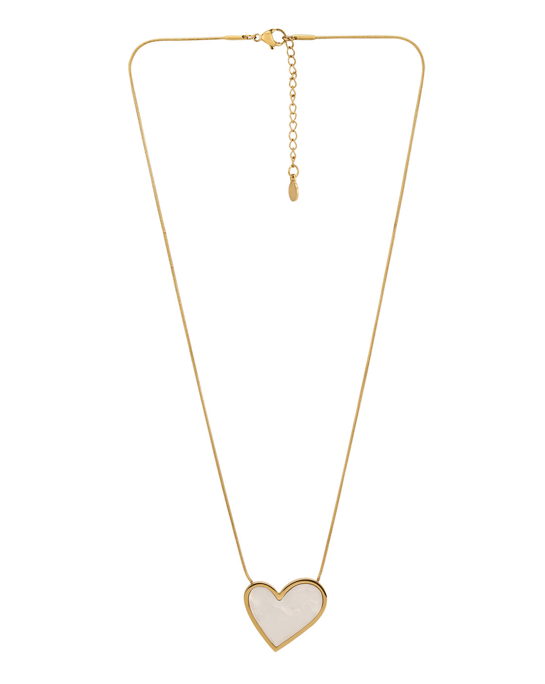 18kt Gold Plated Stainless Steel Shell Heart Necklace