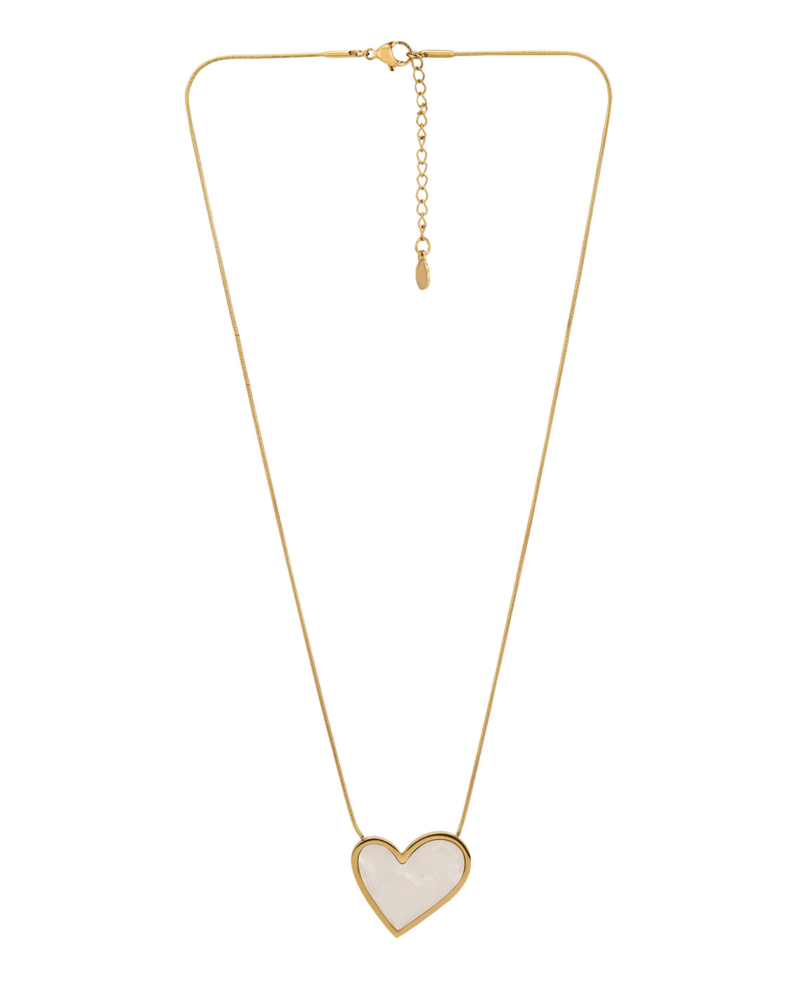 18kt Gold Plated Stainless Steel Shell Heart Necklace