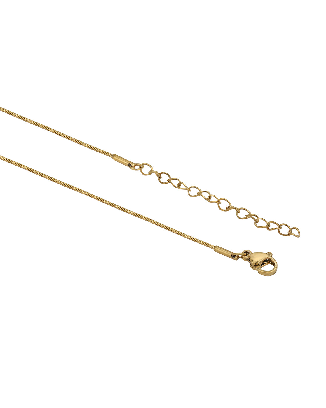 18kt Gold Plated Stainless Steel Puff Heart Necklace