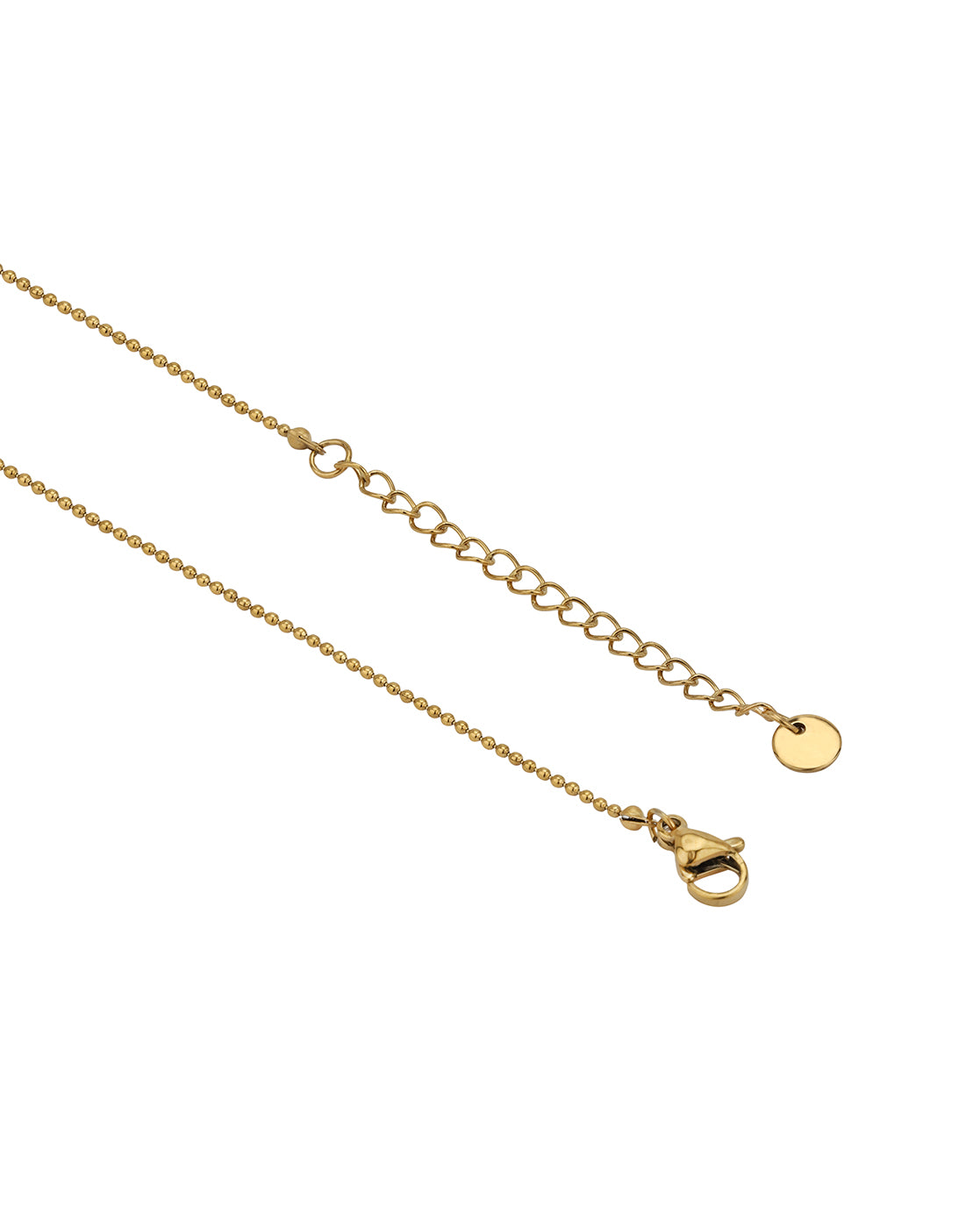 18kt Gold Plated Stainless Steel Carnelian Pendant and Chain