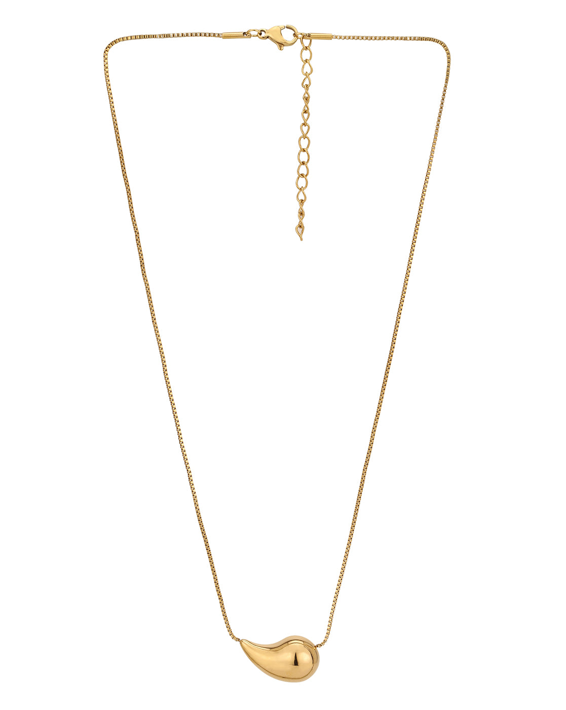 18kt Gold Plated Stainless Steel Tear Drop Necklace