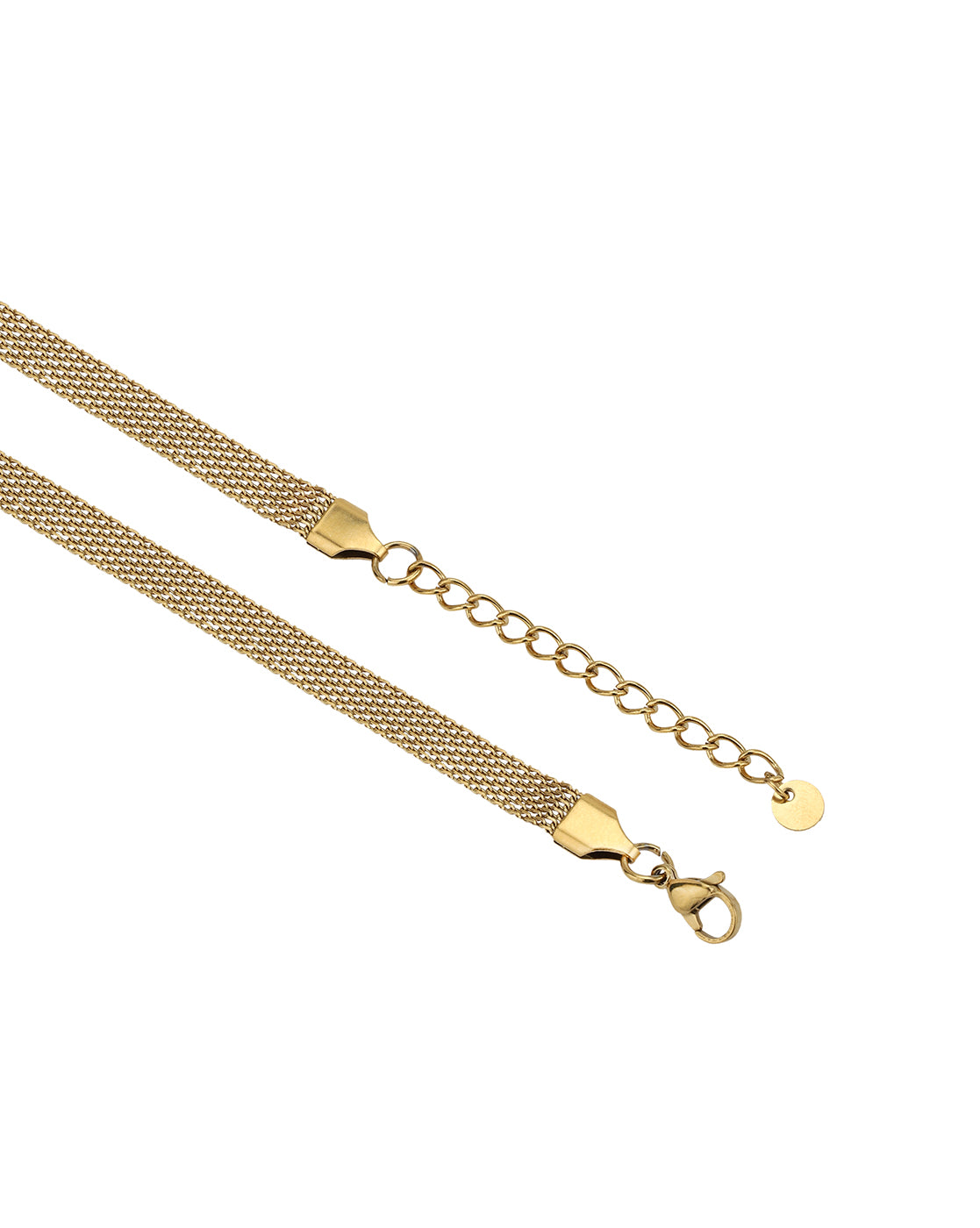 18kt Gold Plated Stainless Steel White Cat Eye Fancy Chain Necklace