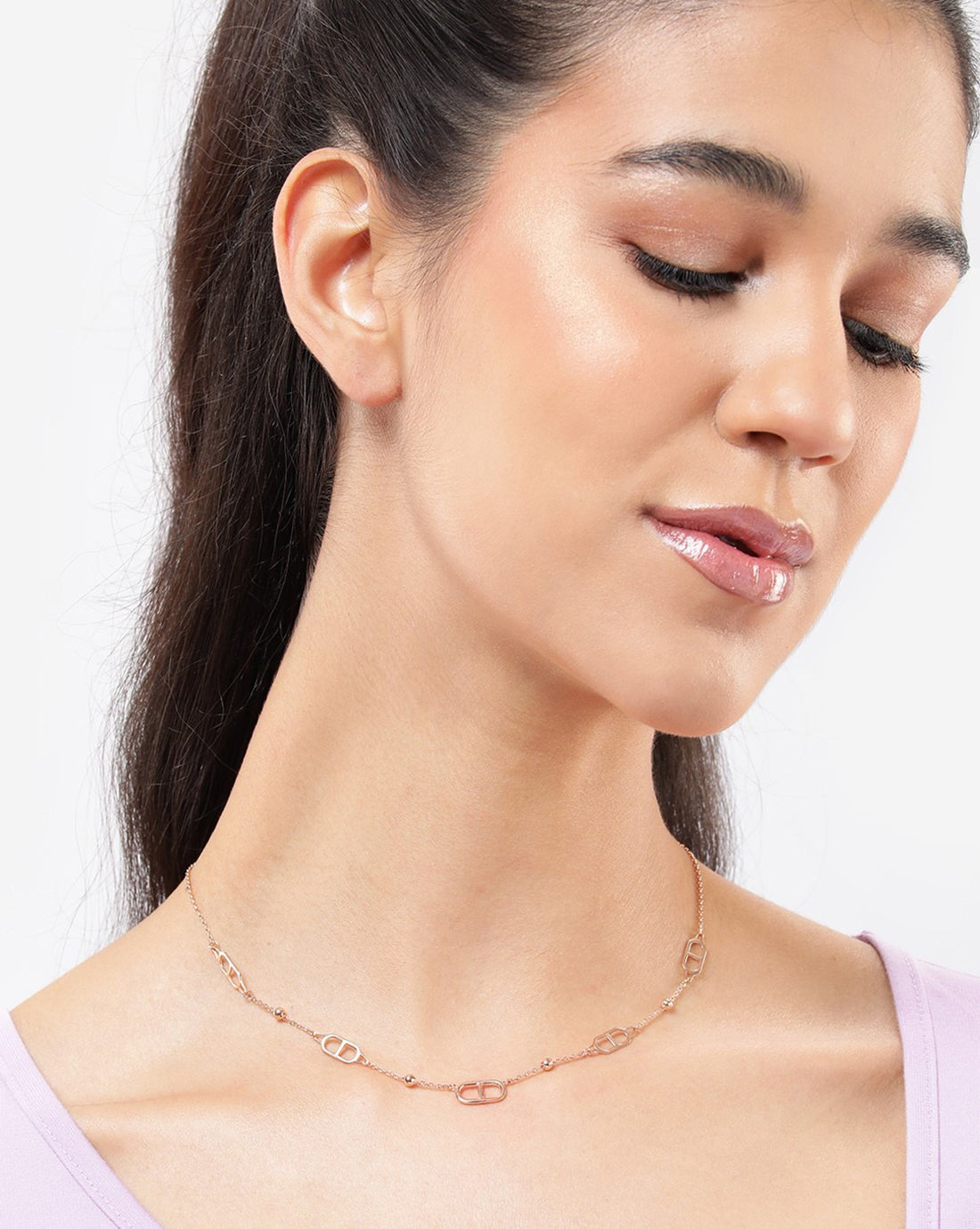 18kt Rose Gold Plated Minimal Necklace
