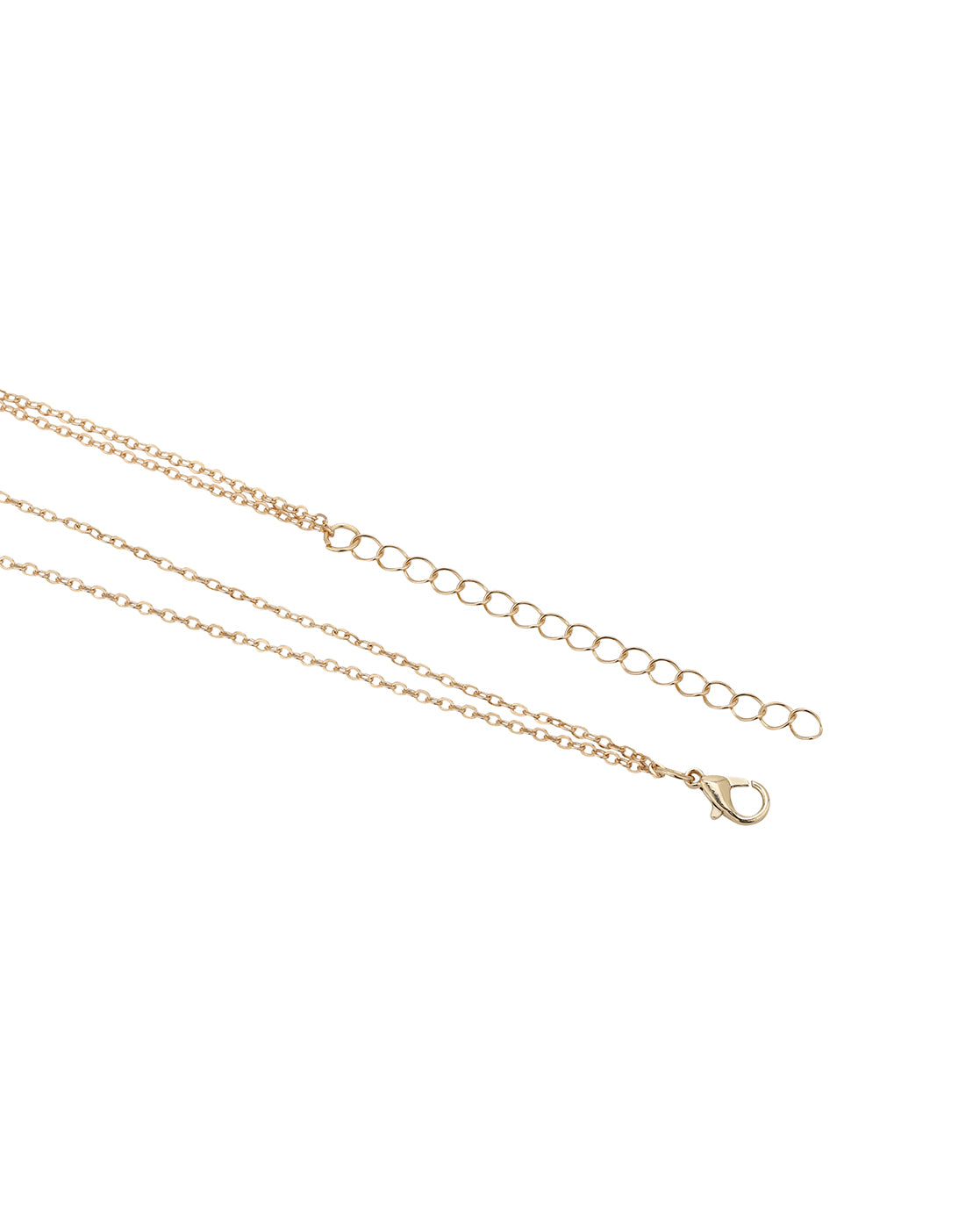 Rose Gold Plated Multiple Butterfly Double Chain Necklace