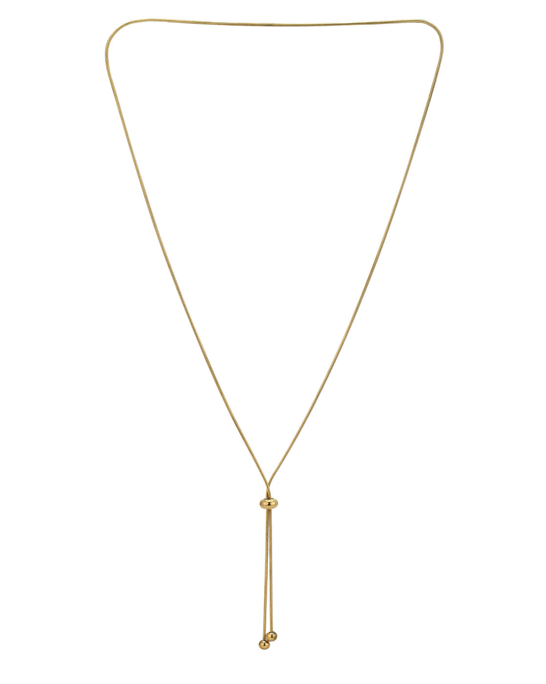Gold Plated Oxidised Snake Chain Adjustable Necklace
