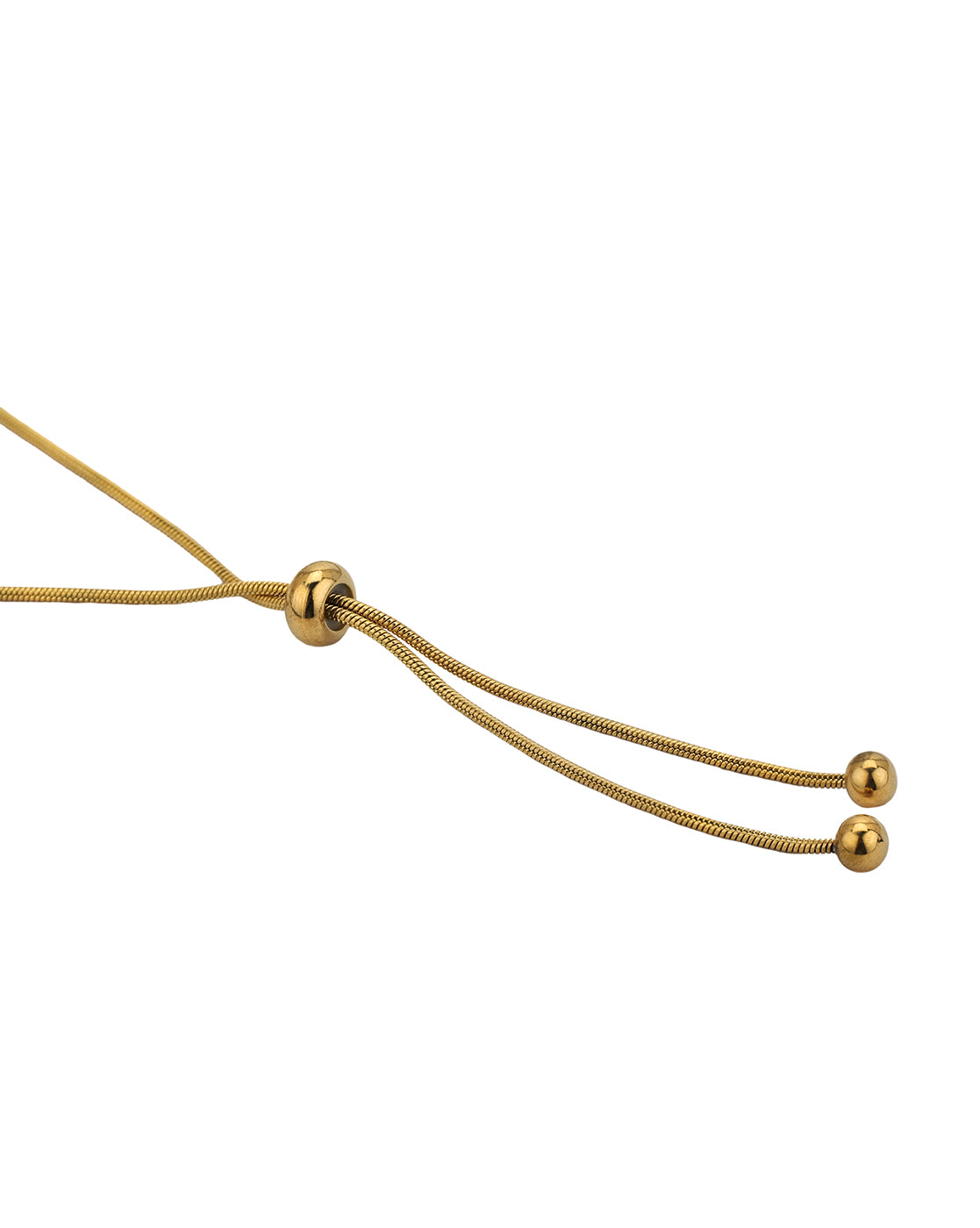 Gold Plated Oxidised Snake Chain Adjustable Necklace