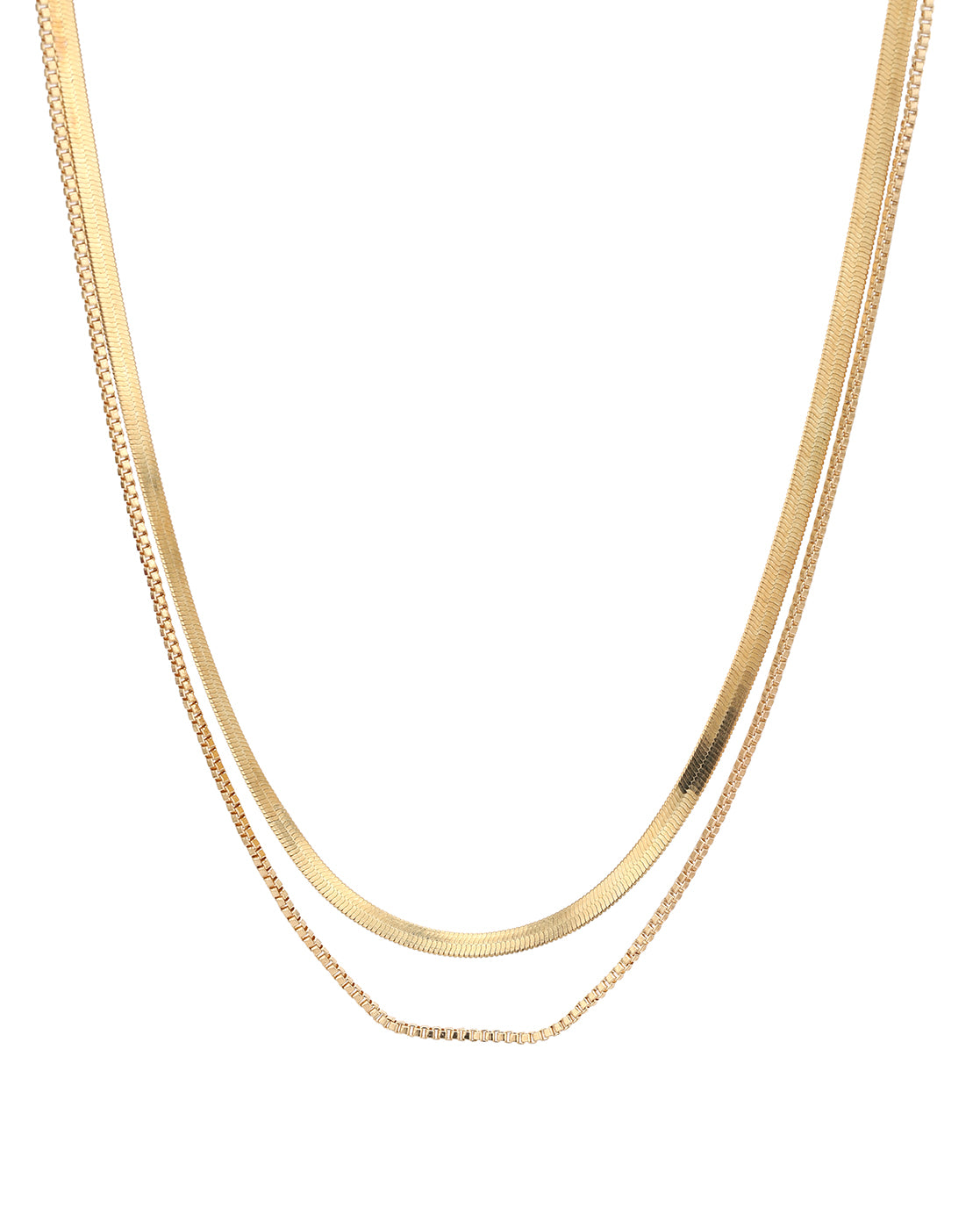 Gold Plated Layered Snake Necklace