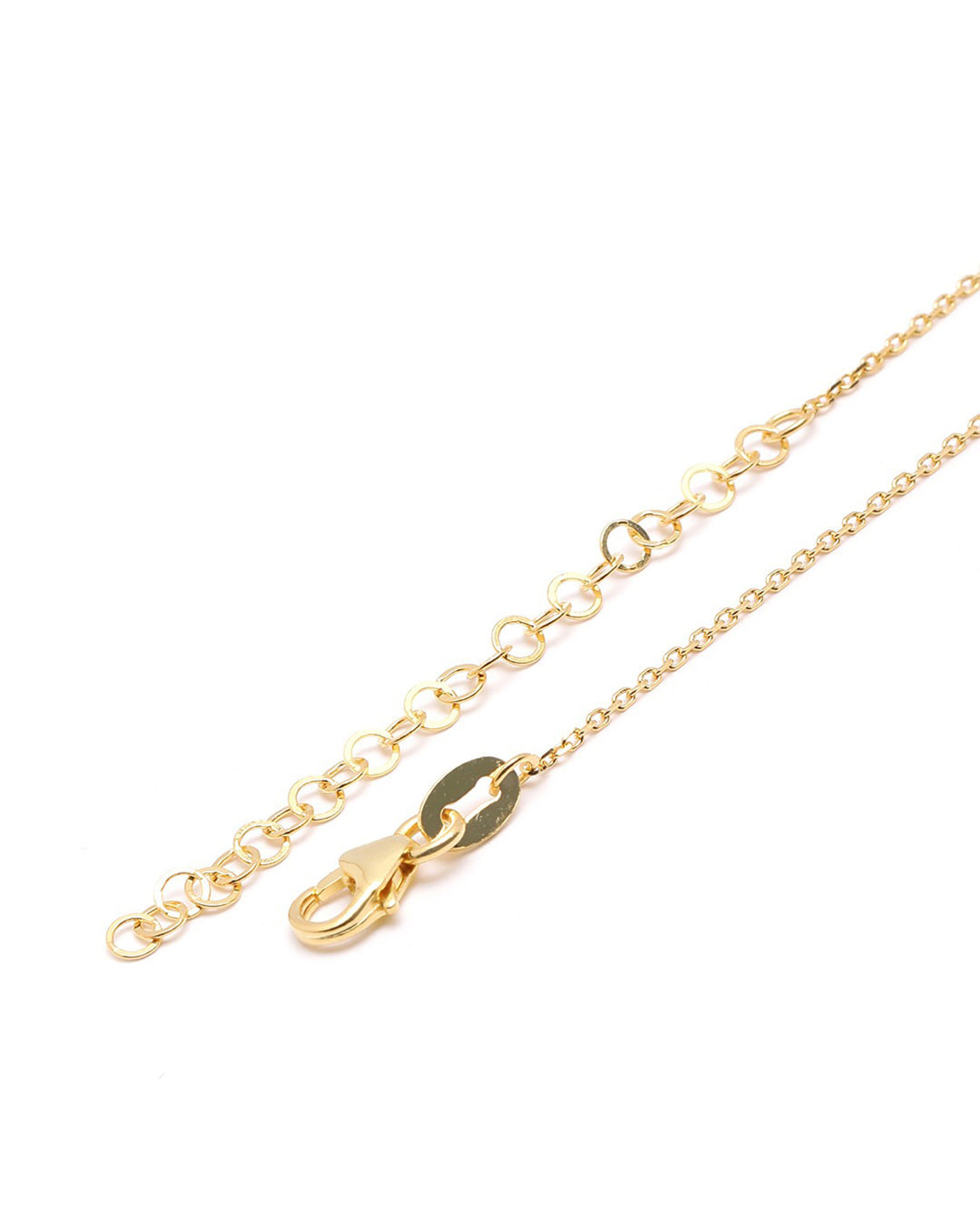 18kt Gold Plated CZ Circular Pendant and Chain Necklace