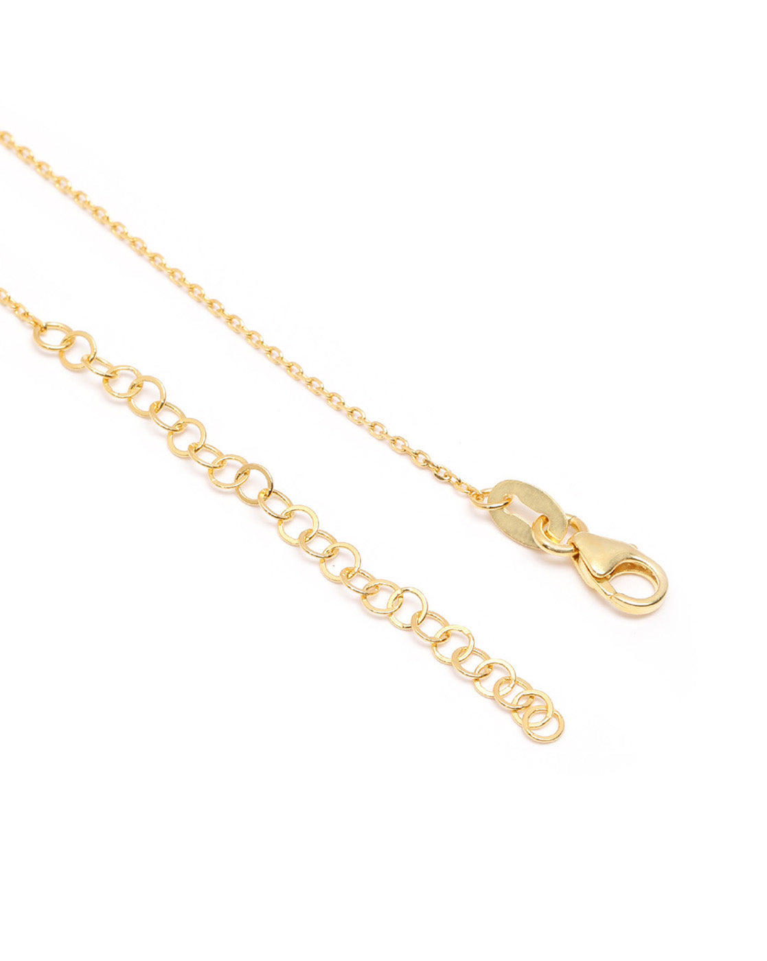 18kt Gold Plated CZ Double Floral Necklace