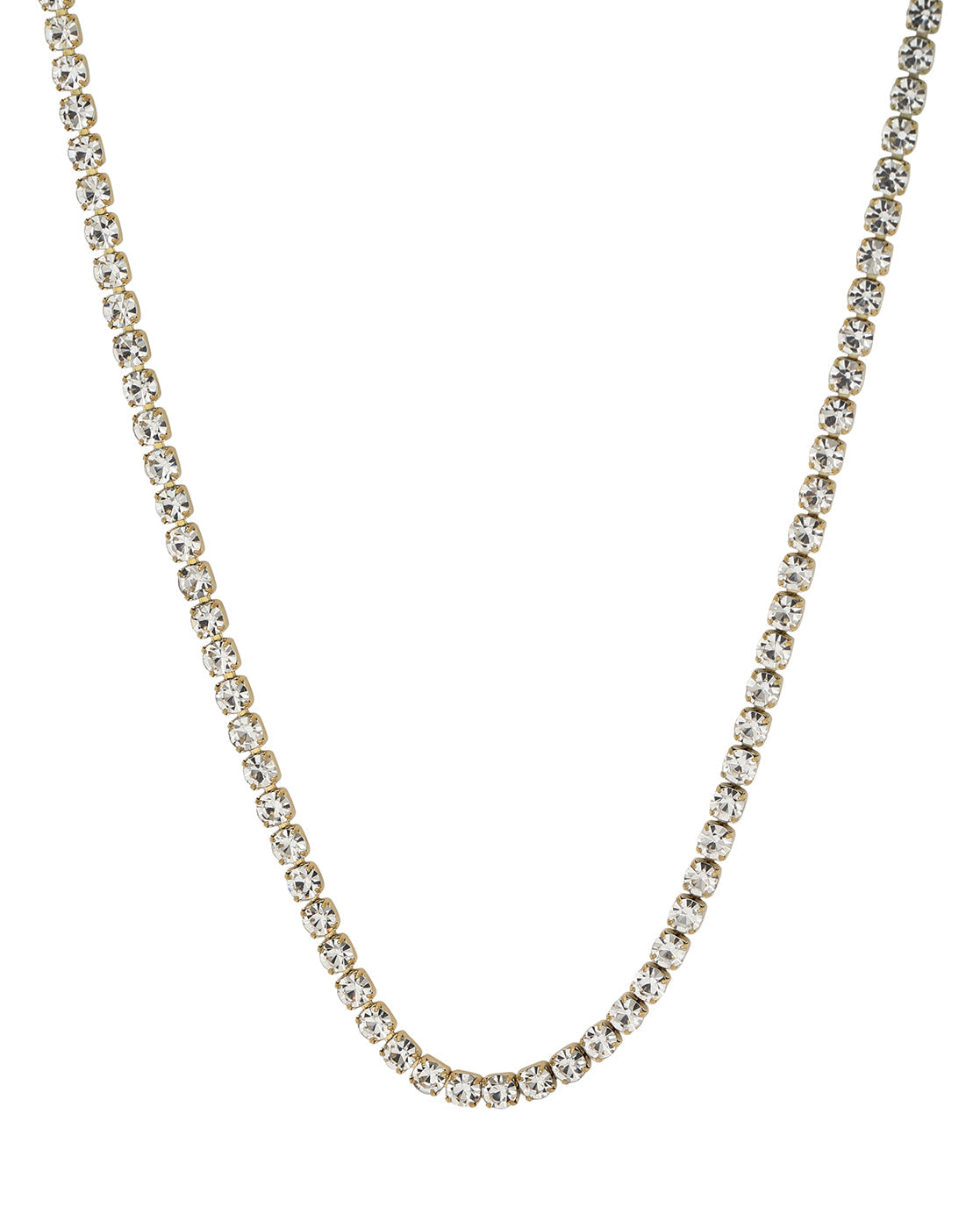 Gold Plated CZ Tennis Necklace