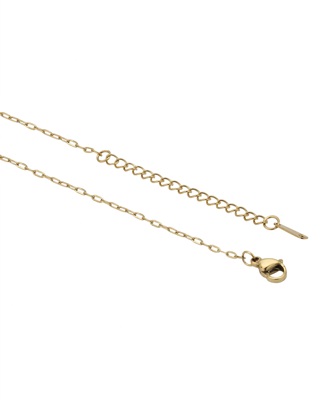 Gold Plated Everyday Blue Crystal Square Pendant and Chain