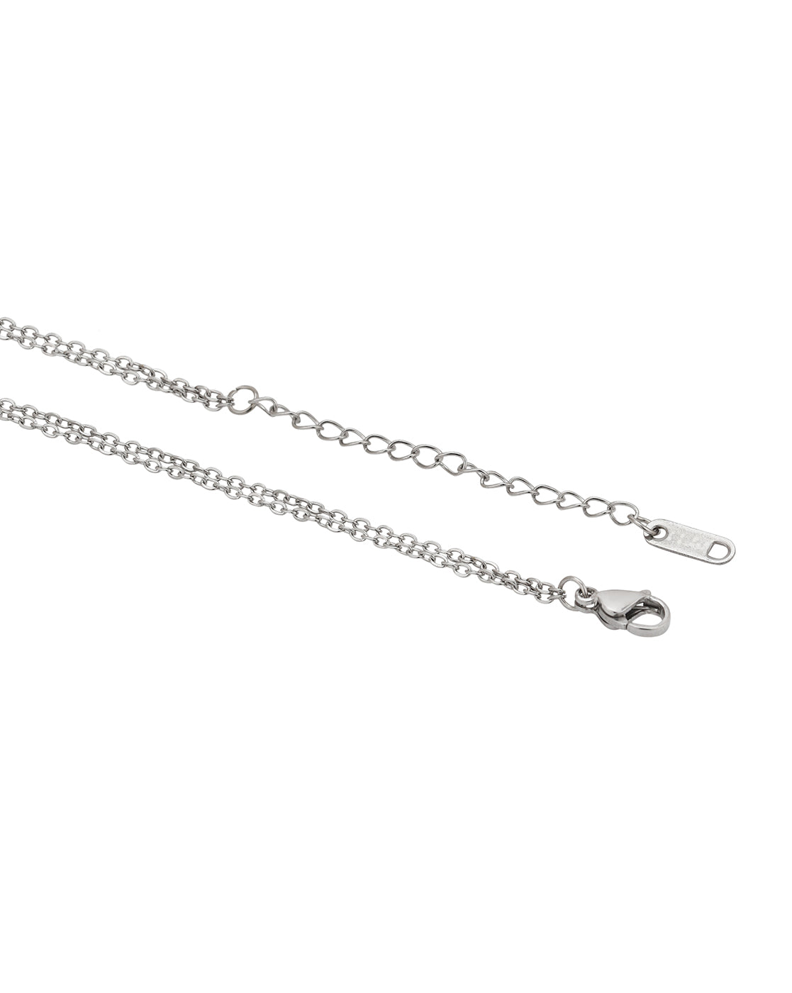 Silver Plated Water Drop Layered Necklace