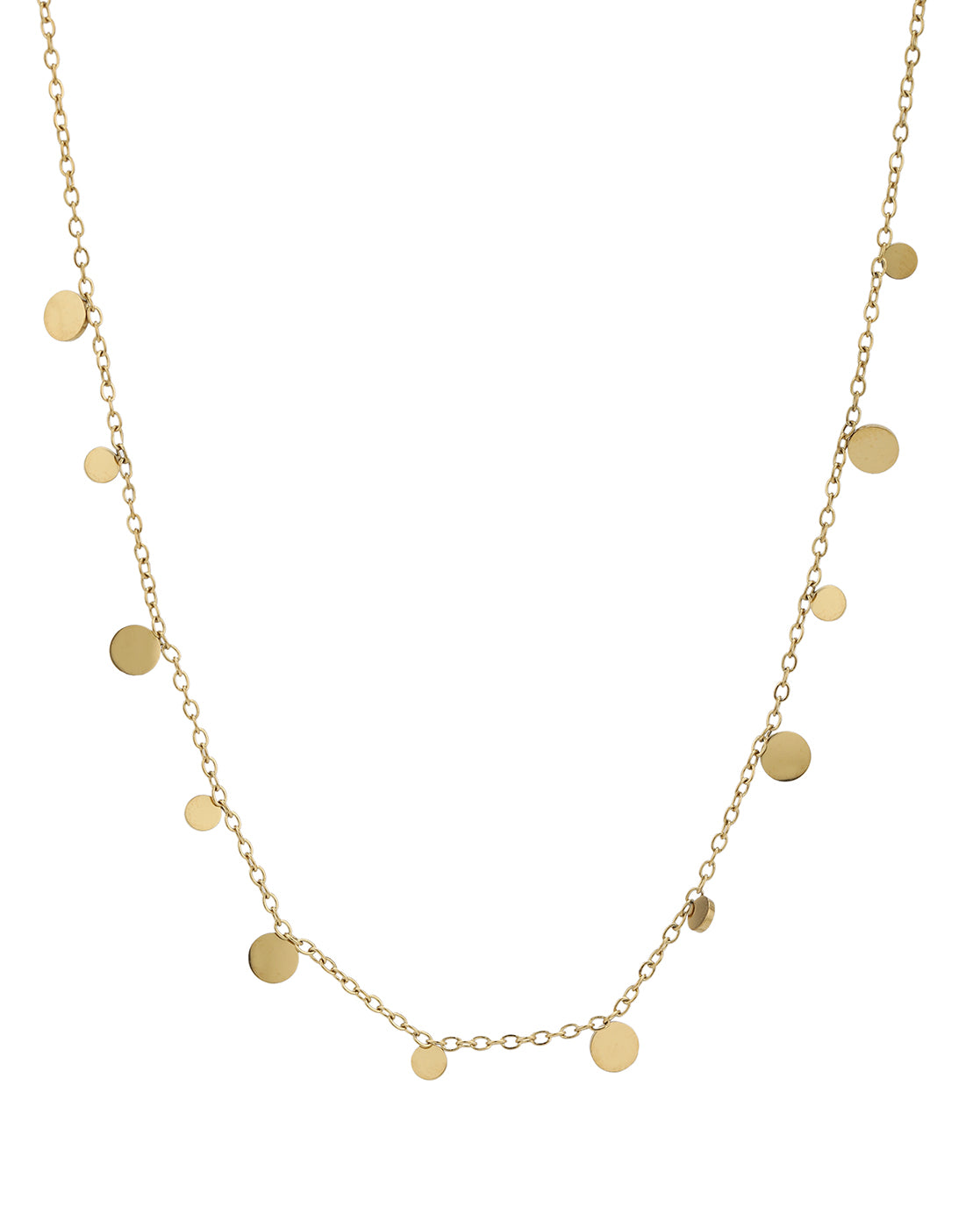 Gold Plated Multiple Charm Necklace