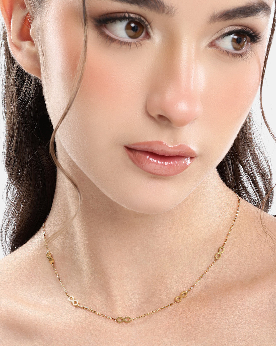 Gold Plated Multiple Infinity Necklace