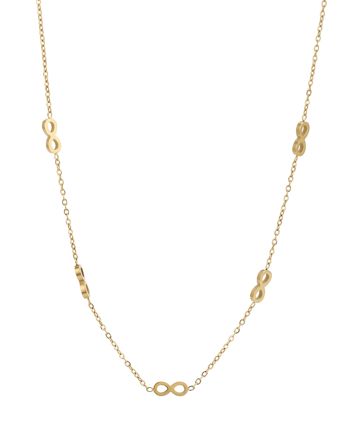 Gold Plated Multiple Infinity Necklace
