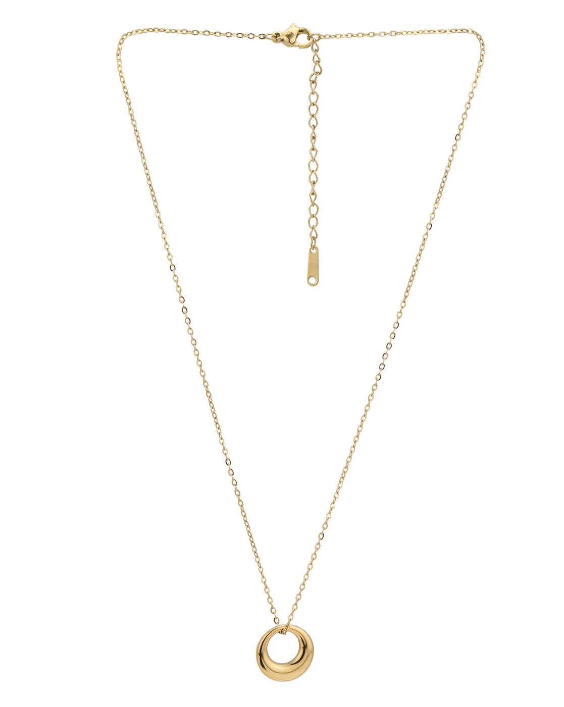 Gold Plated Circular Pendant and Chain