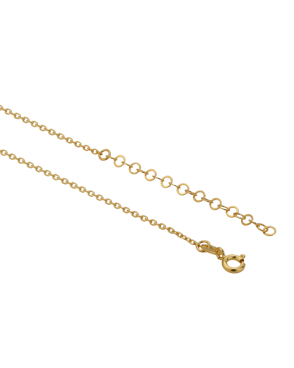 18kt Gold Plated CZ Circular Pendant Layered Necklace