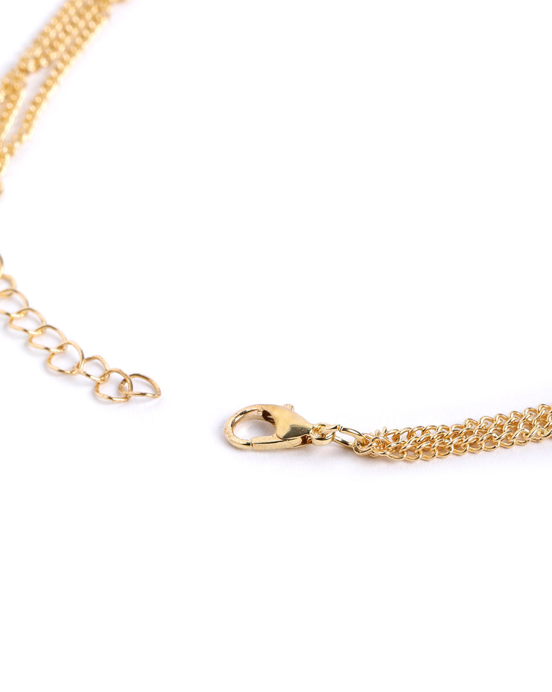 Rose Gold Plated Star Moon & Pearl Pendant Multi Layered Necklace