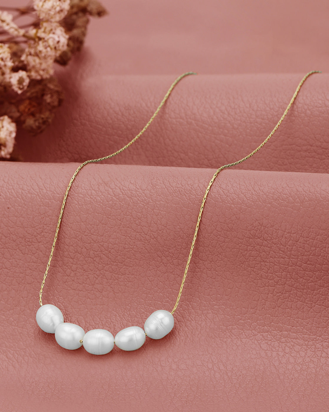 18kt Gold Plated Multiple Pearl Necklace