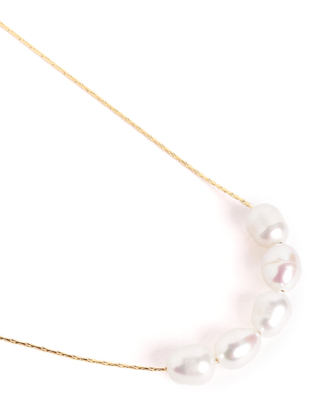 18kt Gold Plated Multiple Pearl Necklace