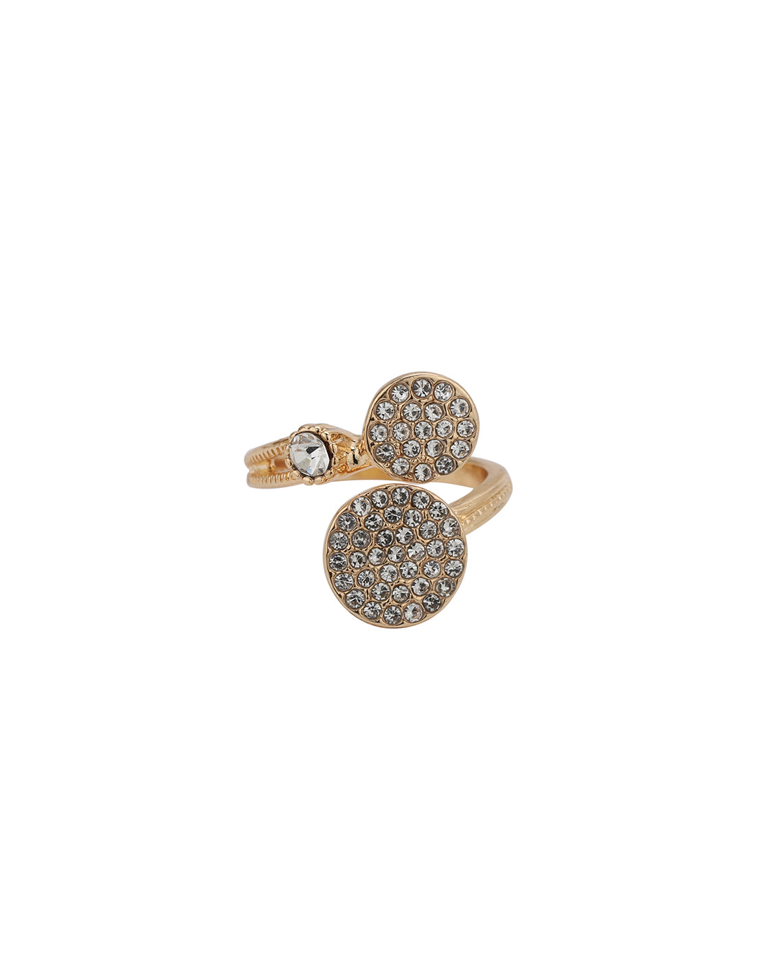 Rose Gold Plated CZ Adjustable Ring