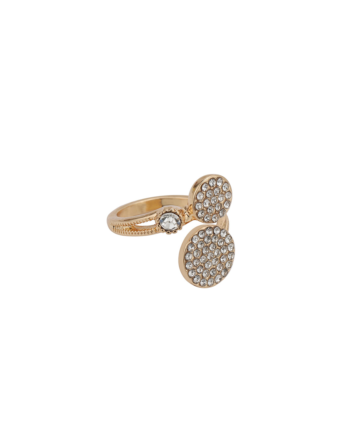 Rose Gold Plated CZ Adjustable Ring