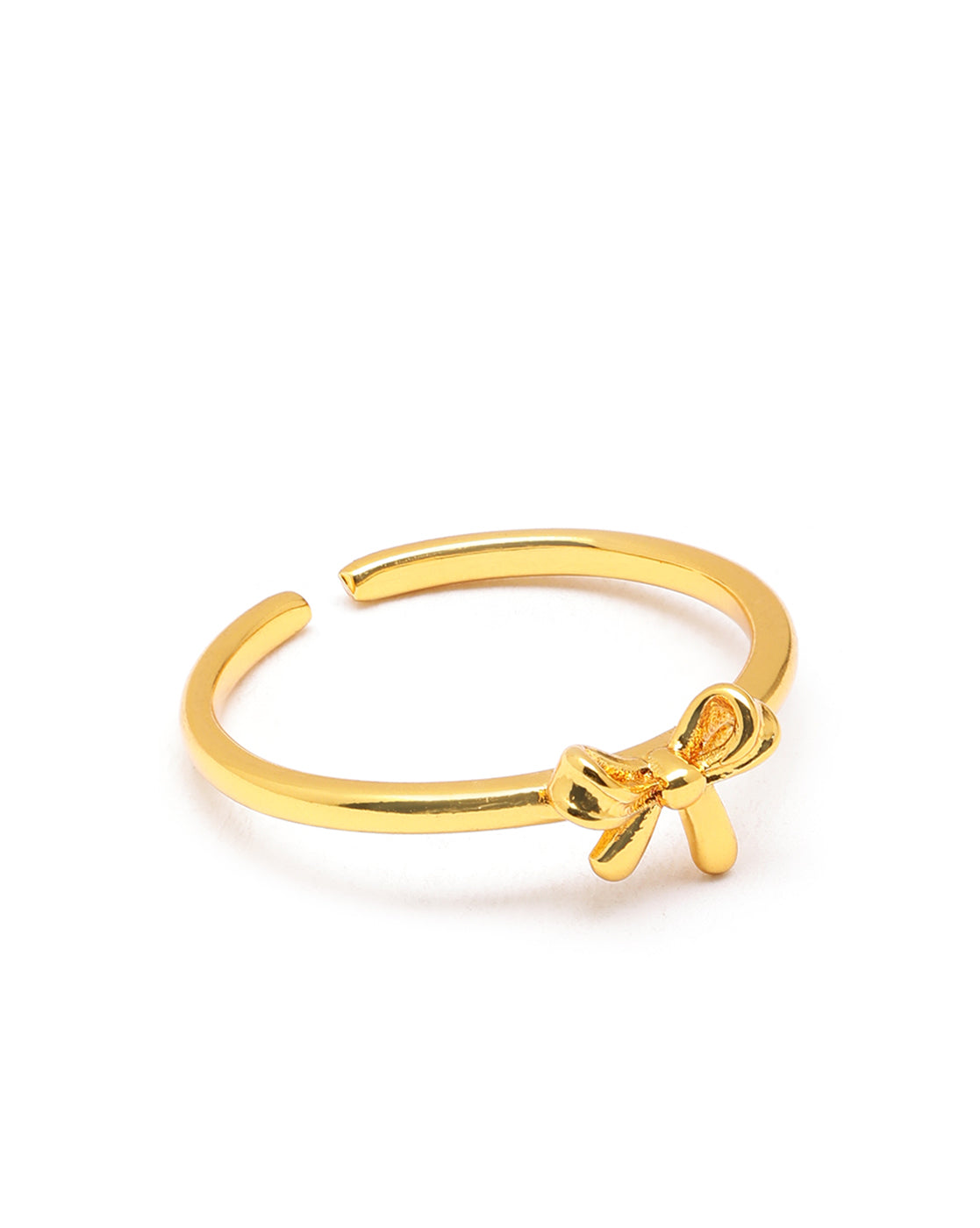 Gold Plated Bow Adjustable Ring